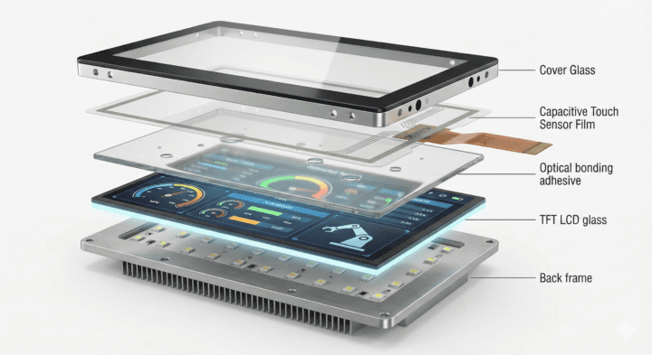 TFT LCD Optical Bonding Exploded View