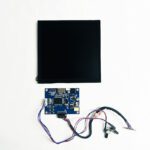 Rear view of 7 inch square LCD with 20 pin LVDS cable