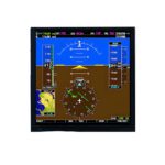 7 Inch Square LCD Display showing vivid weather radar data for flight simulators