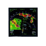 7 Inch Square LCD Display showing vivid weather radar data for flight simulators