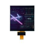 Front view of 7.5 Inch Square TFT LCD with high brightness 1000 nits displaying vivid colors for flight simulators.