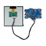 Front view of 7.5 Inch Square TFT LCD with high brightness 1000 nits displaying vivid colors for flight simulators.
