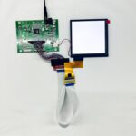 5.1 Inch Square TFT LCD displaying color test pattern