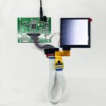 5.1 Inch Square TFT LCD displaying color test pattern
