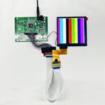 5.1 Inch Square TFT LCD displaying color test pattern