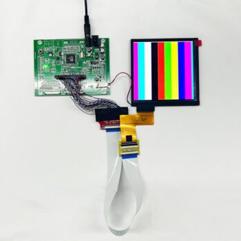 5.1 Inch Square TFT LCD displaying color test pattern