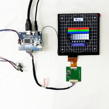 6.8 Inch Square RGB LCD Display kit connected to driver board