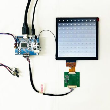 6.8 Inch Square RGB LCD Display kit connected to driver board