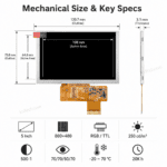 Tianma TM050RDH03 5 Inch 800x480 RGB / TTL TFT LCD Panel