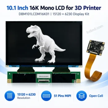 10.1 Inch 16K Mono LCD for 3D Printer 15120×6230 Display Kit