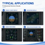 10.3 Inch Square LCD Display (768×768) Professional Avionics Visuals