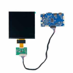 Front view of 7.5 Inch Square TFT LCD with high brightness 1000 nits displaying vivid colors for flight simulators.
