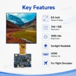 8.8 Inch Square LCD Display