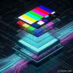 5.5 Inch TFT LCD Display (1080x1920) FHD Abstract Tech Data Flow