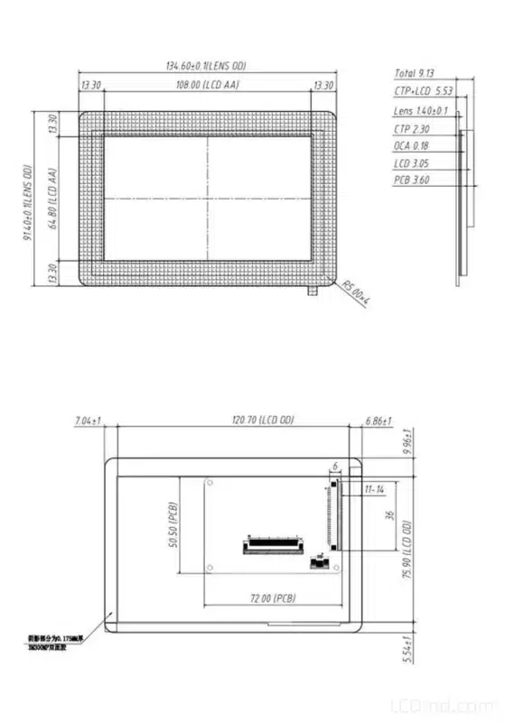5 Inch RGB LCD Display 800x480 Module 30Pin High Brightness Touch