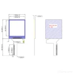 1.44 Inch Square LCD Module 128x128 TN 4-Line Serial SPI ST7735 cad