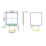 1.3 Inch Square LCD Display Module 240x240 IPS 8-Bit MCU Interface ST7789 cad