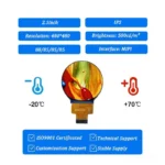 2.1 inch Round TFT LCD Display 480x480 MIPI front LCD module product view