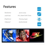 Stretch LCD Display 38.5 inch 1920x560 LVDS 700 nits
