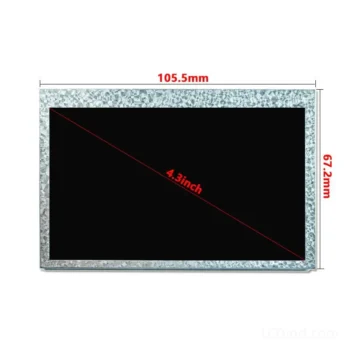 4.3 Inch TFT for Rugged Equipment 500 nits RGB Interface