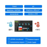 7 Inch TFT Display 1024x600 LVDS