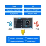 7 Inch TFT Display Sunlight Readable 1024x600 MIPI 500 nits