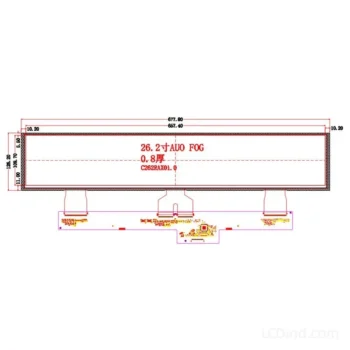Bar LCD Panel Ultra Wide 26.2 inch 850 nits LVDS