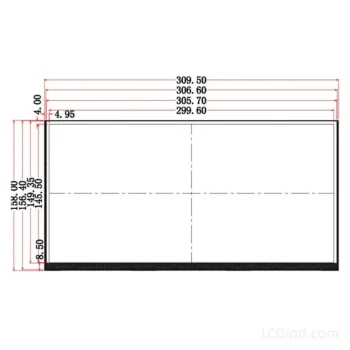 Bar LCD Panel 16.2 inch 2880x1080 LVDS 750 nits