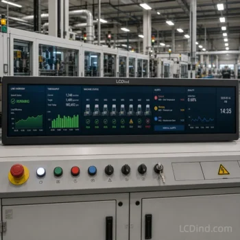 26.2 inch Bar Type LCD Display 4320x720 LVDS 850 nits front LCD module product view