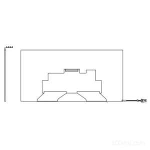 11.6 inch Bar Type LCD Display 1768x828 LVDS front LCD module product view