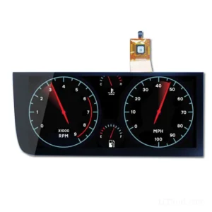 10.25 inch Sunlight Readable TFT LCD Display 1920x720 LVDS 750 nits front LCD module product view