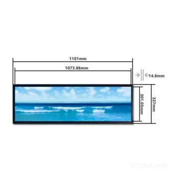 Stretch LCD Display Ultra Wide 43.8 inch LVDS