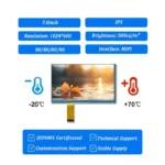 7 Inch TFT Display Sunlight Readable 500 nits MIPI