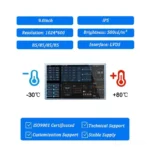 Wide Temperature LCD Display for Rugged HMI LVDS