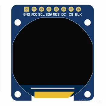 round TFT display for compact instrument dials - front product view