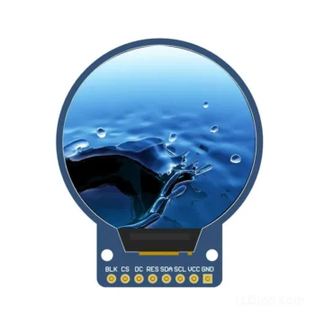 round TFT display for industrial rotary controls - front product view