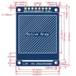 SPI TFT display for compact equipment screens - front product view