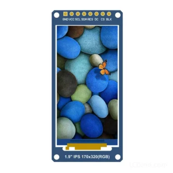 SPI TFT display for portrait device displays - front product view