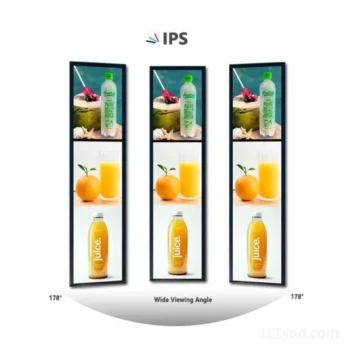 bar LCD display for ultra-wide equipment dashboards - front product view