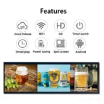 stretch LCD display for Android stretch signage terminals - front product view