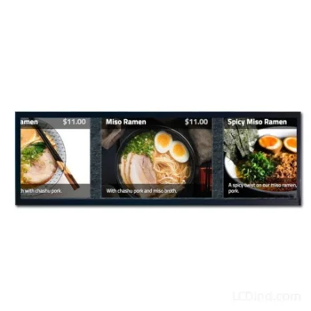 bar LCD display for high brightness bar signage - front product view
