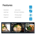 bar LCD display for high brightness bar signage - front product view