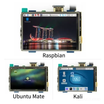 resistive touch LCD display for embedded Linux HMI panels - front product view