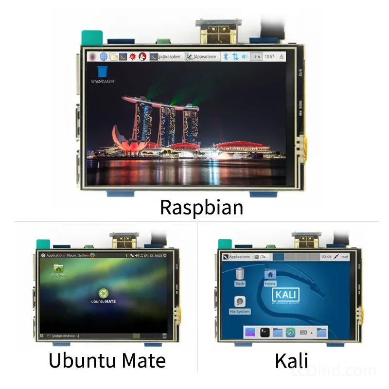 3.5 Inch Resistive Touch LCD Display for Embedded Linux HMI Panels3 resistive touch LCD display for embedded Linux HMI panels - front product view