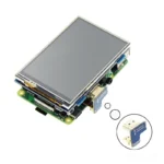 resistive touch LCD display for embedded Linux HMI panels - front product view