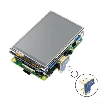 resistive touch LCD display for embedded Linux HMI panels - front product view