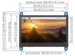 4.3 inch capacitive touch display for industrial touch HMI - front product view