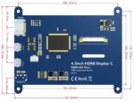 4.3 inch capacitive touch display for industrial touch HMI - front product view
