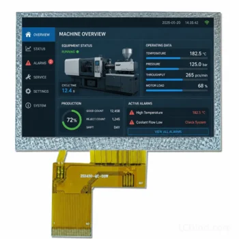 4.3 inch TFT LCD module for industrial HMI panels - front product view