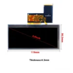 4.6 inch TFT LCD module for wide compact HMI - front product view